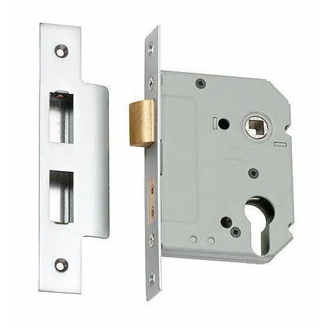 Tradco Mortice Lock Euro Satin Chrome CTC47.5mm Backset 57mm