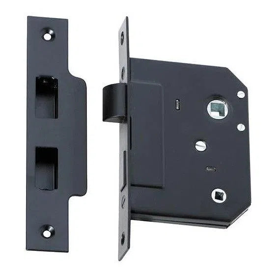 Tradco Mortice Lock Privacy Matt Black CTC57mm Backset 44mm