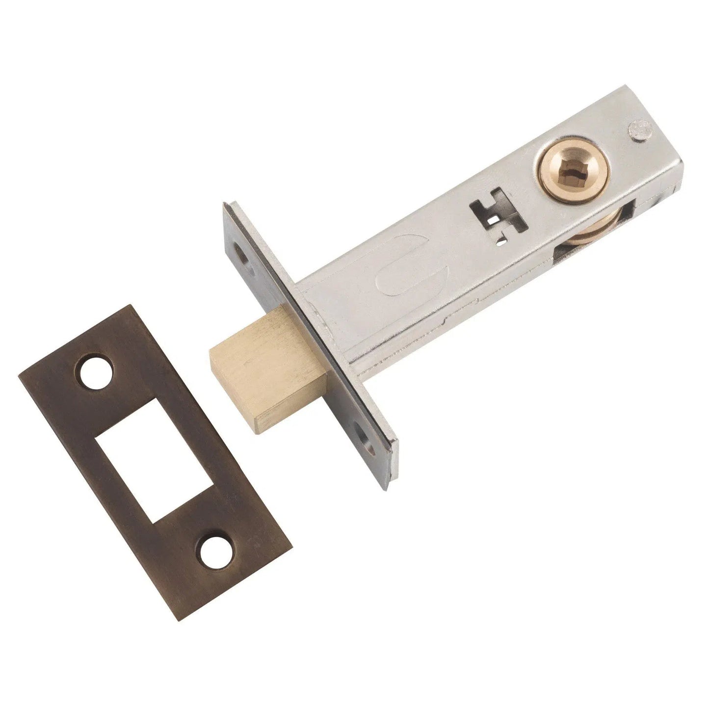 Tradco Privacy Bolt Antique Brass Backset 60mm