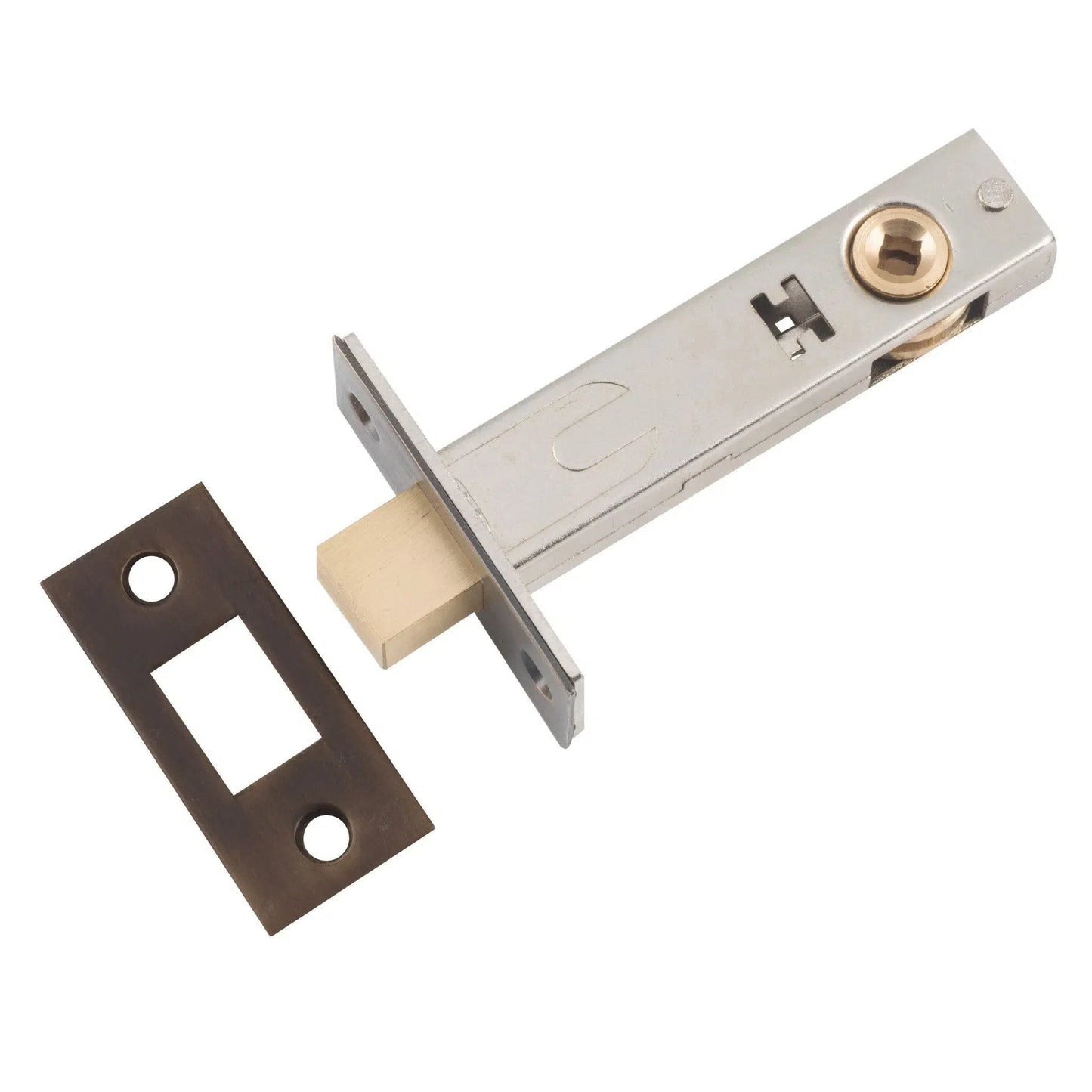 Tradco Privacy Bolt Antique Brass Backset 70mm