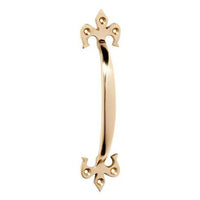 Tradco Pull Handle Fleur-De-Lis Polished Brass H165xP26mm