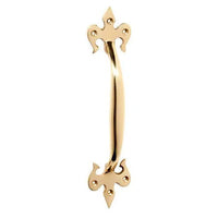 Tradco Pull Handle Fleur-De-Lis Polished Brass H230xP35mm
