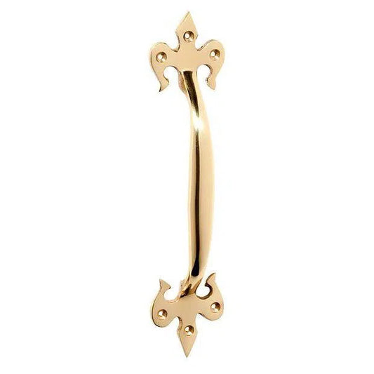 Tradco Pull Handle Fleur-De-Lis Polished Brass H230xP35mm