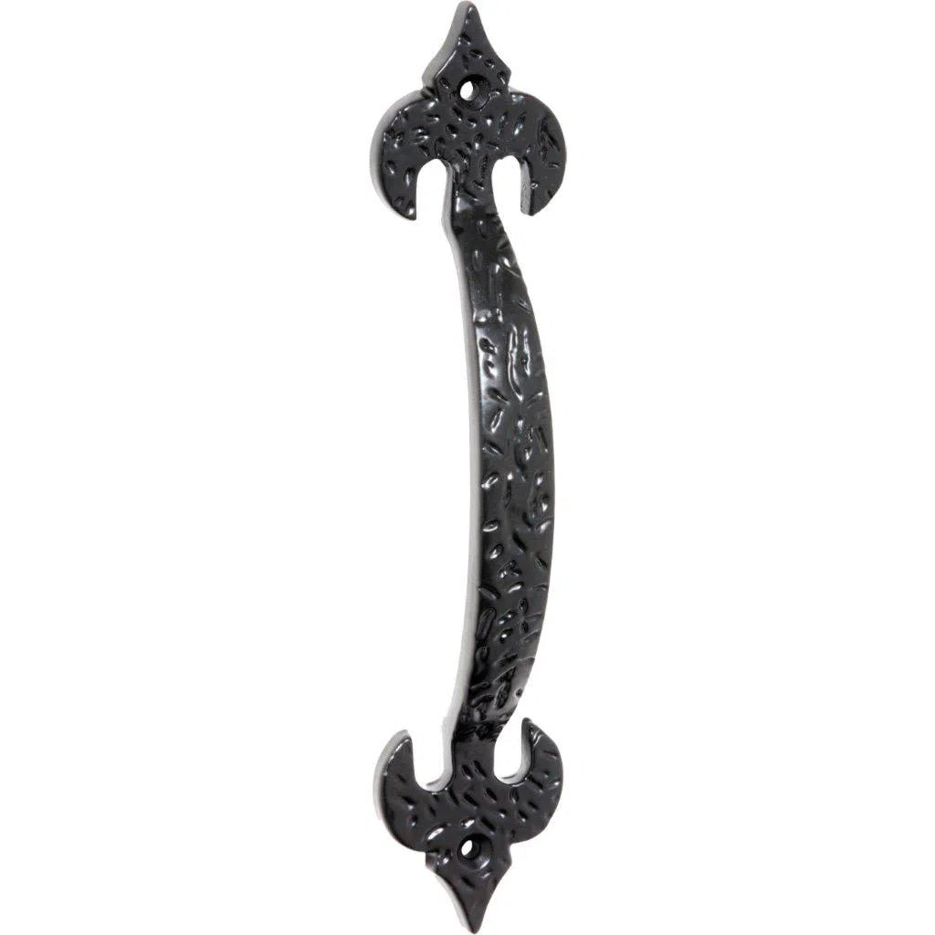 Tradco Pull Handle Iron Fleur-de-lis Matt Black H175xP29mm