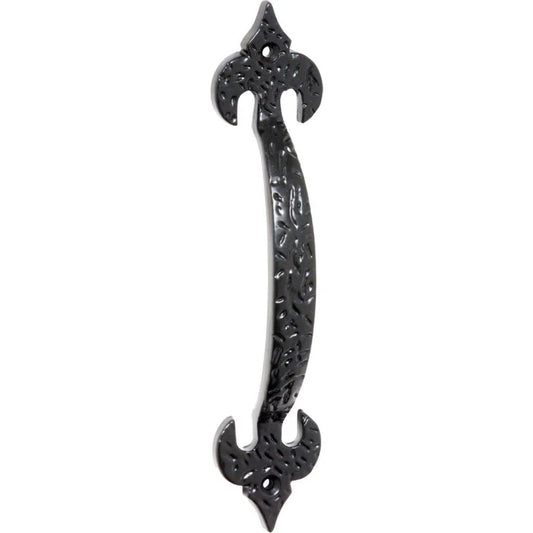 Tradco Pull Handle Iron Fleur-de-lis Matt Black H175xP29mm
