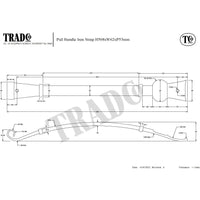 Tradco Pull Handle Iron Strap Matt Black H510xP55mm