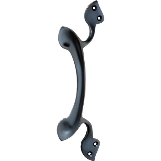 Tradco Pull Handle Nouveau Offset Antique Copper H225xW75xP35mm