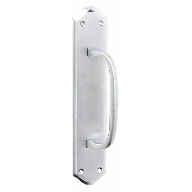 Tradco Pull Handle Offset Backplate Satin Chrome H250xW50xP50mm