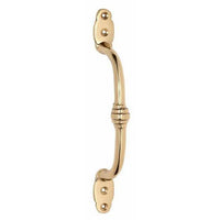 Tradco Pull Handle Offset Banded Polished Brass H180xP41mm