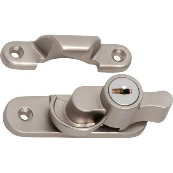 Tradco Sash Fastener Locking Satin Nickel