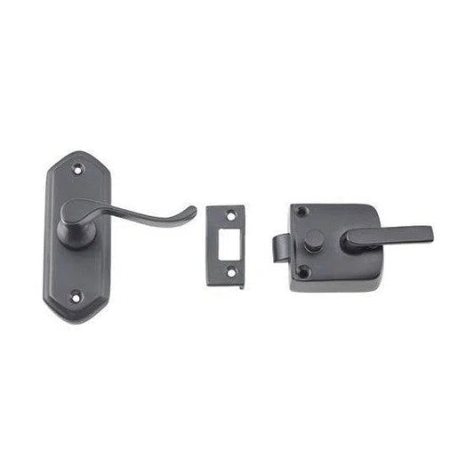 Tradco Screen Door Latch Right Hand External Matt Black