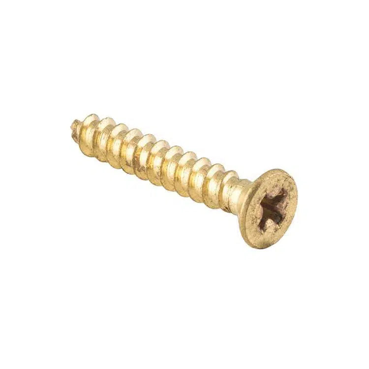 Tradco Screw Hinge Packet 50 Polished Brass L25mm 8 Gauge