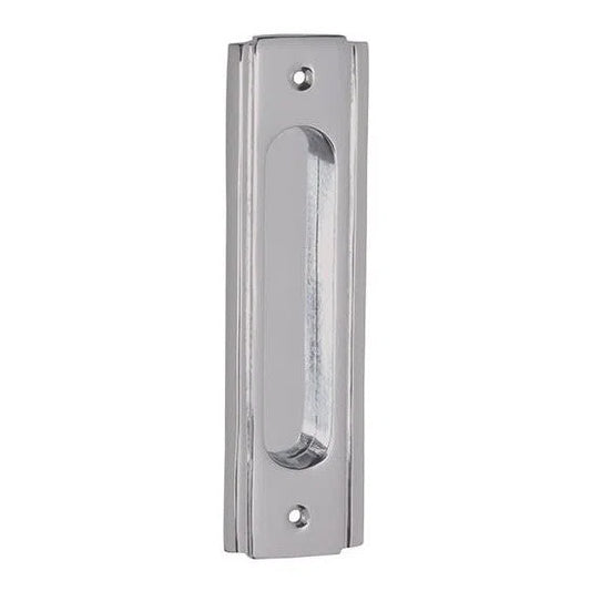 Tradco Sliding Door Pull Traditional Satin Chrome H150xW43mm