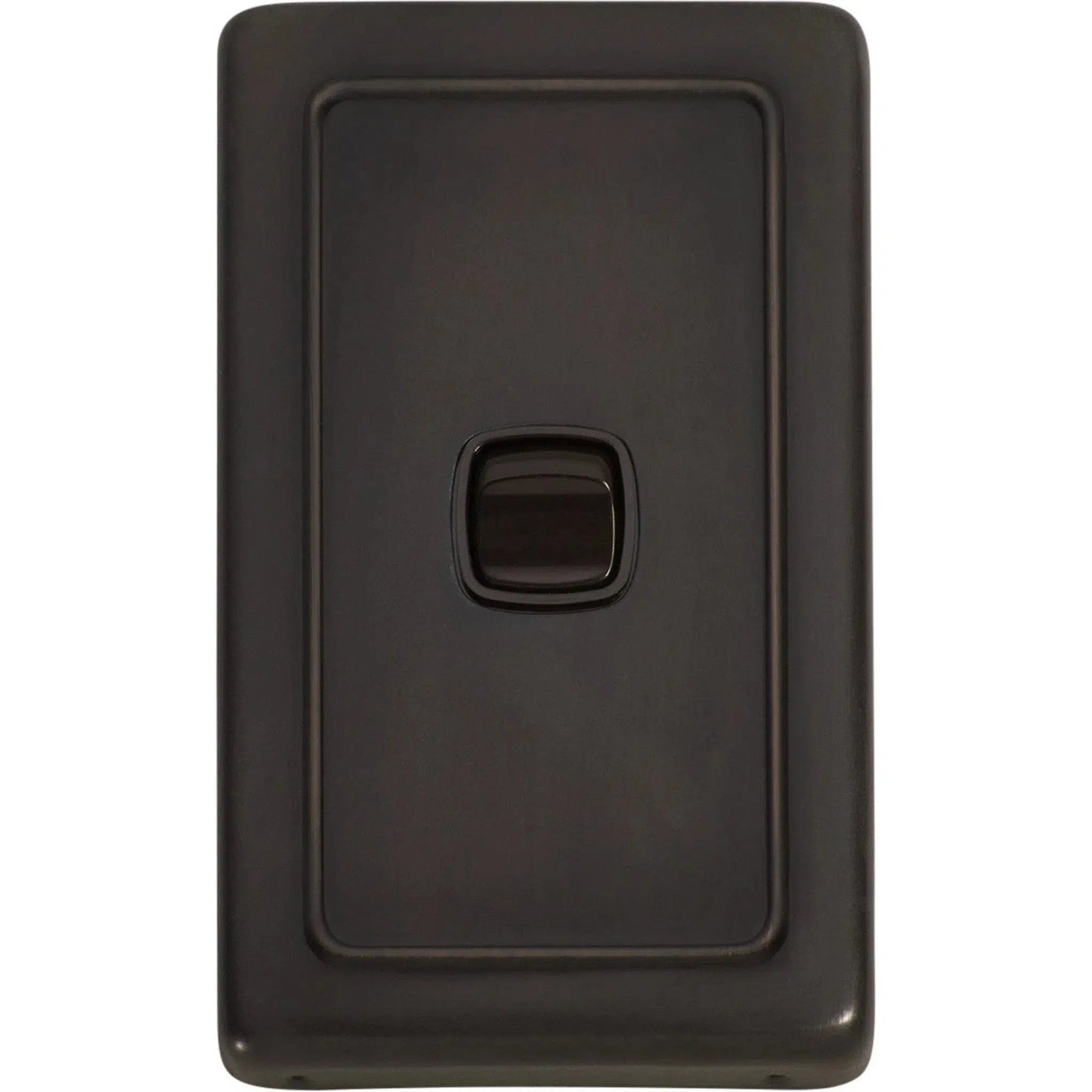 Tradco Switch Flat Plate Rocker 1 Gang Brown Antique Copper W72mm