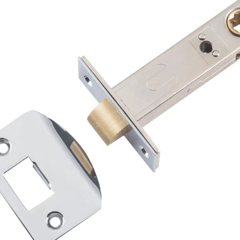 Tradco Tube Latch Split Cam Hard Sprung 'D' Striker Chrome Plated Backset 70mm