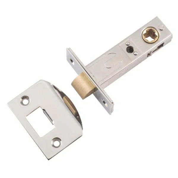 Tradco Tube Latch Split Cam Hard Sprung 'D' Striker Polished Nickel Backset 60mm