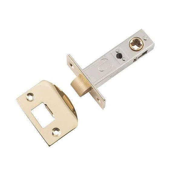 Tradco Tube Latch Split Cam Polished Brass Backset 70mm