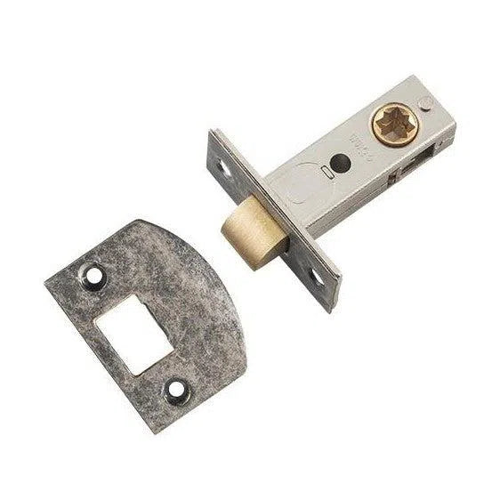 Tradco Tube Latch Split Cam Rumbled Nickel Backset 45mm