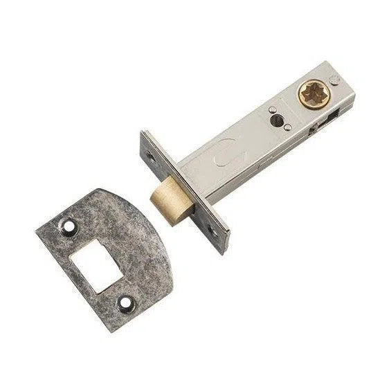 Tradco Tube Latch Split Cam Rumbled Nickel Backset 70mm