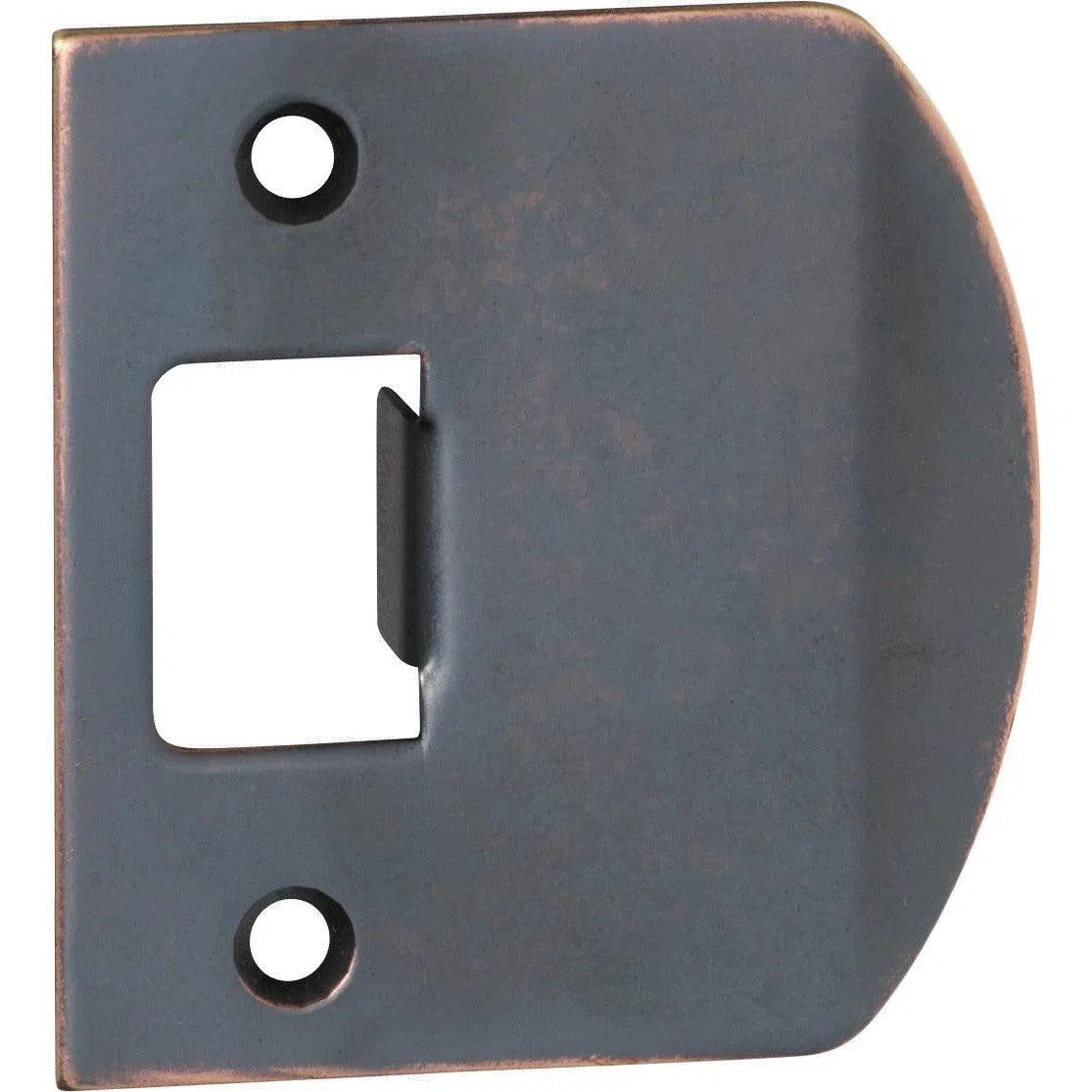 Tradco Tube Latch Striker Universal Extended 'D' Antique Copper