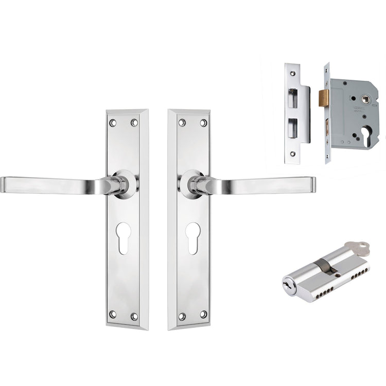Menton Door Handle Kits - Chrome Plated
