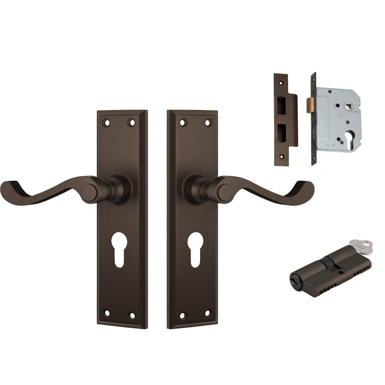 Milton Door Handle Kits - Antique Brass