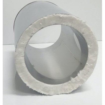 6" Fully Insulated Room Sealed Mirror Finish 4m Flue Kit (Suits Freestanding Fireplaces)