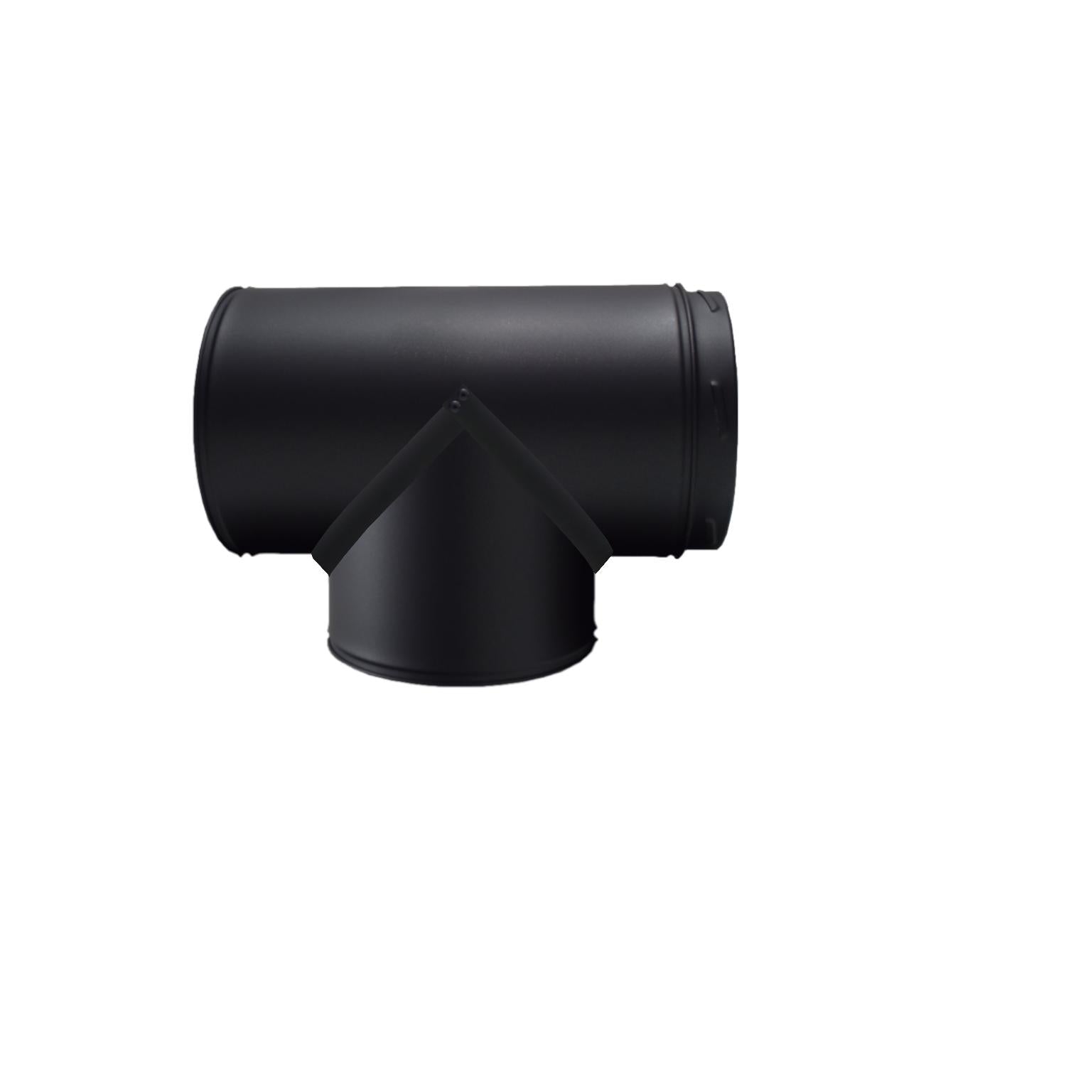 6" RSF Insulated 90 Degree Tee w Cap, Black
