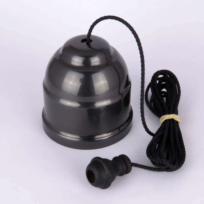 Ceiling Switch (250V 10A) Black Cord & Black Bronze Cover