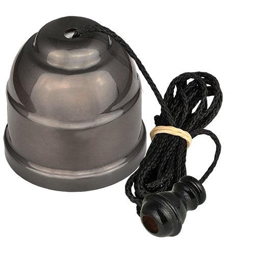Ceiling Switch (250V 10A) Black Cord & Black Bronze Cover