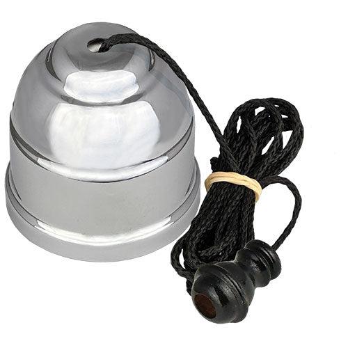 Ceiling Switch (250V 10A) Black Cord & Chrome Cover