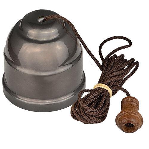 Ceiling Switch (250V 10A) Brown Cord & Black Bronze Cover