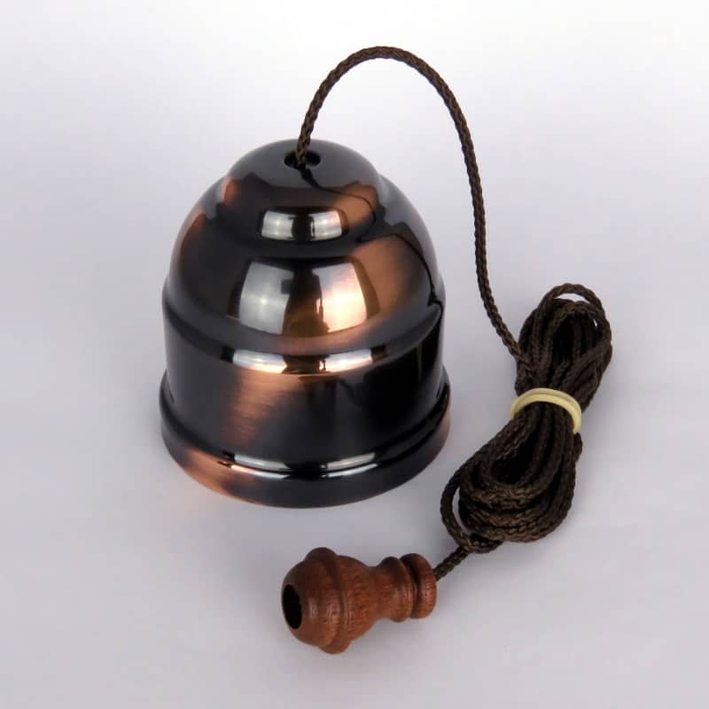 Ceiling Switch (250V 10A) Brown Cord & Florentine Bronze Cover