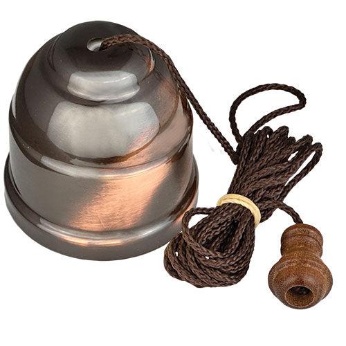 Ceiling Switch (250V 10A) Brown Cord & Florentine Bronze Cover