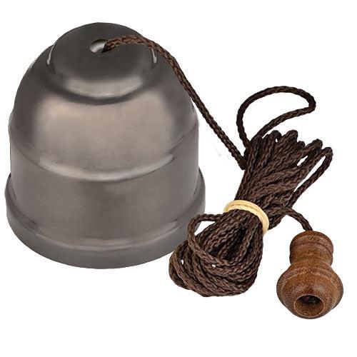 Ceiling Switch (250V 10A) Brown Cord & Matt Black Bronze Cover