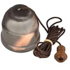 Ceiling Switch (250V 10A) Brown Cord & Matt Florentine Bronze Cover