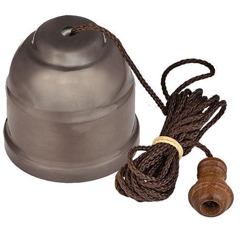 Ceiling Switch (250V 10A) Brown Cord & Matt Non Relieved Bronze Cover