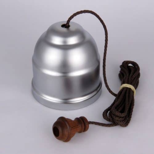Ceiling Switch (250V 10A) Brown Cord & Satin Chrome Cover