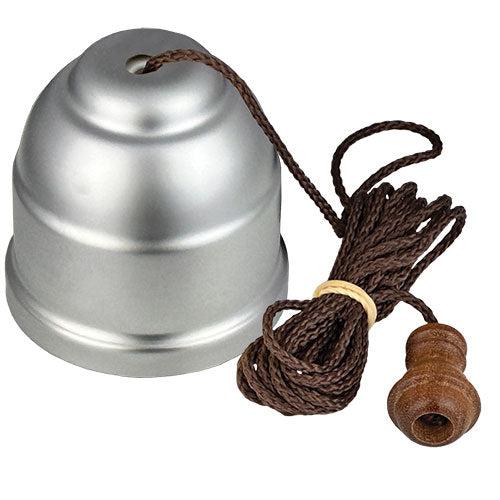 Ceiling Switch (250V 10A) Brown Cord & Satin Chrome Cover
