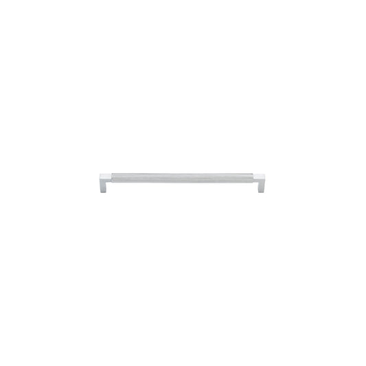 Iver Cabinet Pull Brunswick Knurled Brushed Chrome CTC256mm