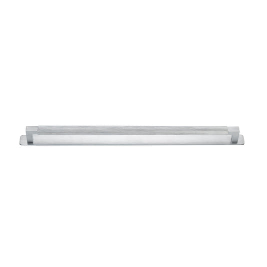 Iver Cabinet Pull Brunswick Knurled Brushed Chrome CTC450mm with Backplate