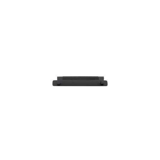 Iver Cabinet Pull Brunswick Knurled Matt Black CTC160mm with Backplate