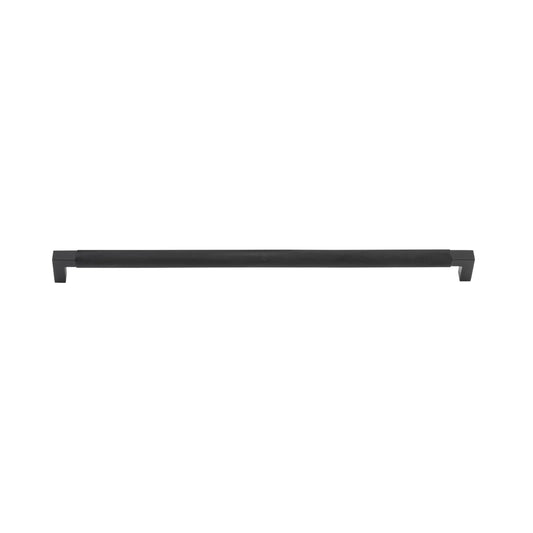 Iver Cabinet Pull Brunswick Knurled Matt Black CTC450mm