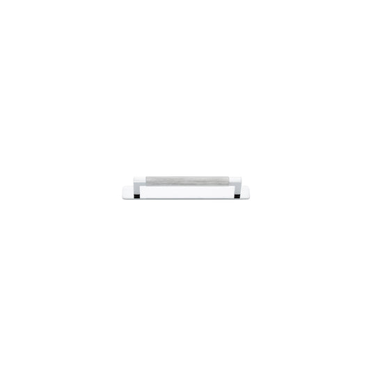 Iver Cabinet Pull Brunswick Knurled Polished Chrome CTC160mm with Backplate