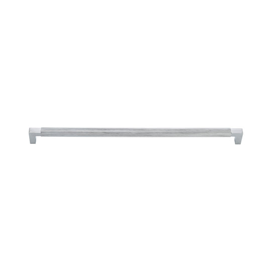 Iver Cabinet Pull Brunswick Knurled Polished Chrome CTC450mm