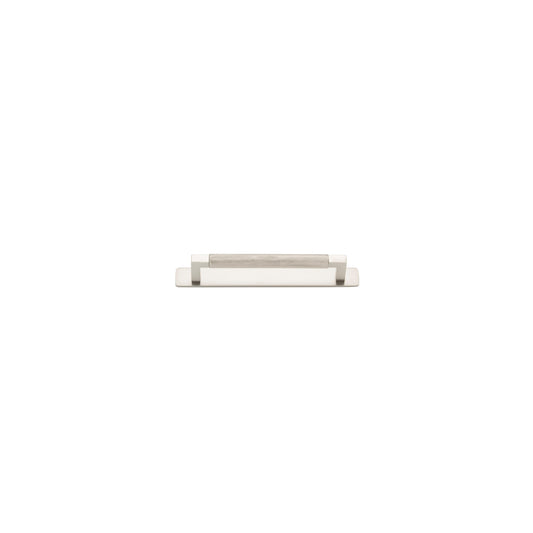 Iver Cabinet Pull Brunswick Knurled Satin Nickel CTC160mm with Backplate