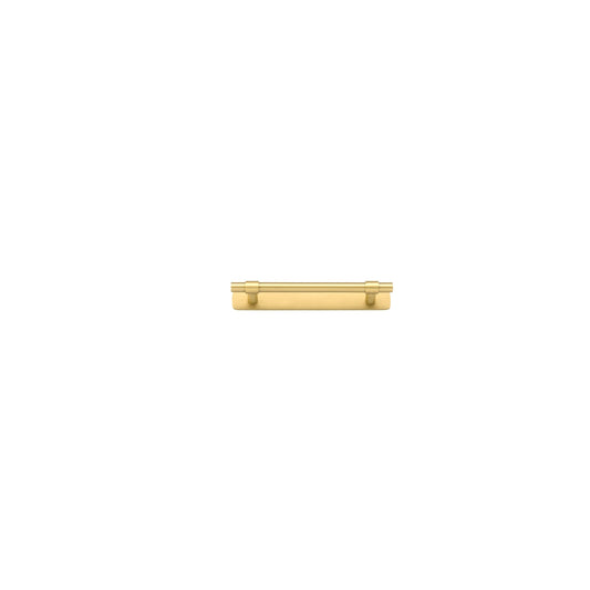 Iver Cabinet Pull Helsinki Brushed Gold PVD CTC128mm With Backplate
