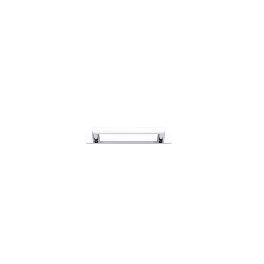 Iver Cabinet Pull Osaka Polished Chrome CTC128mm With Backplate