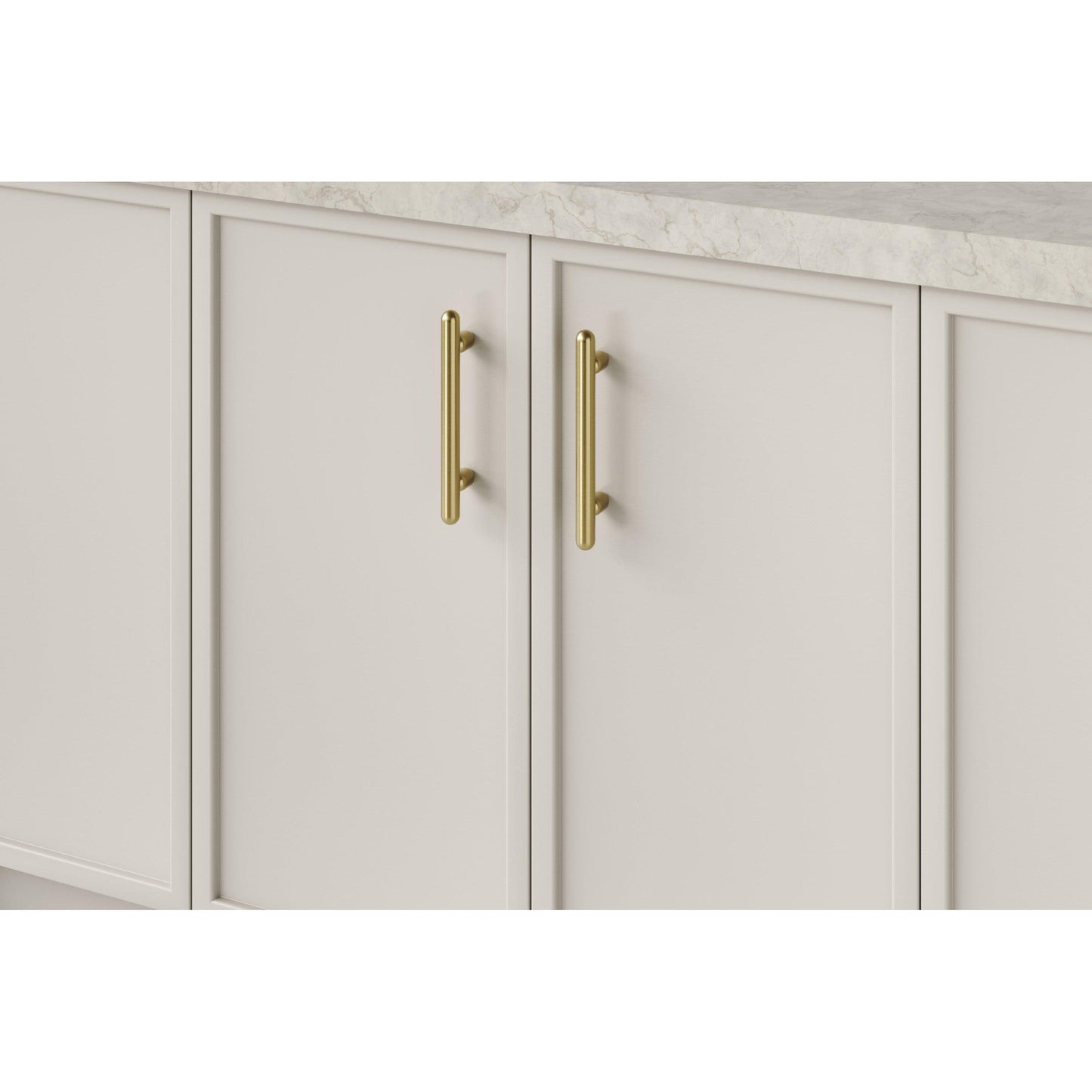 Iver Cabinet Pull Puerto Brushed Gold PVD CTC128mm