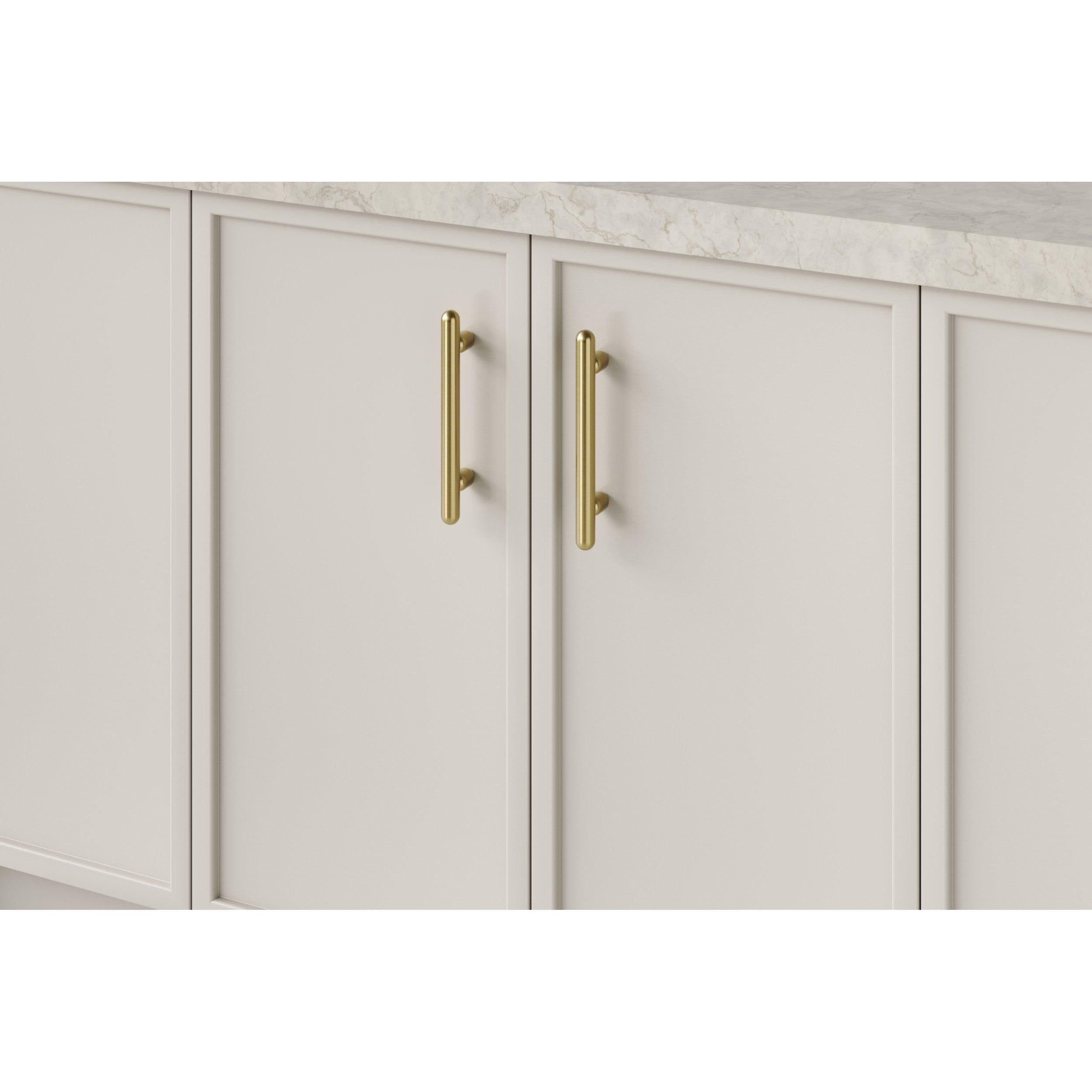 Iver Cabinet Pull Puerto Brushed Gold PVD CTC128mm